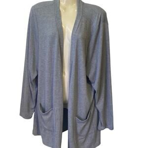 Joie De Vivre Soft Knit Open Front Lightweight Cardigan Sweater Sz 2X Matured